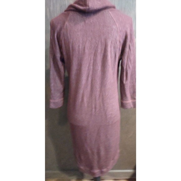 Evereve Michael Stars Burgundy Holiday Casual Cowl Neck Dress XS 3/4 Sleeve - Picture 3 of 5